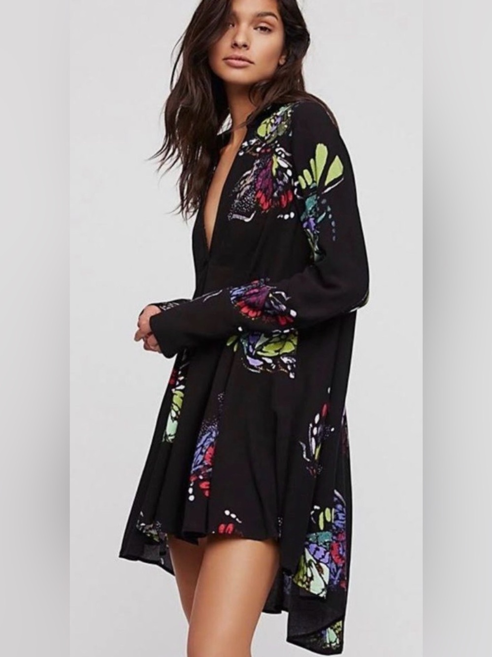 Free People Field Of Butterflies Tunic Size small